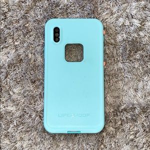 Brand new iPhone X blue/pink Lifeproof case